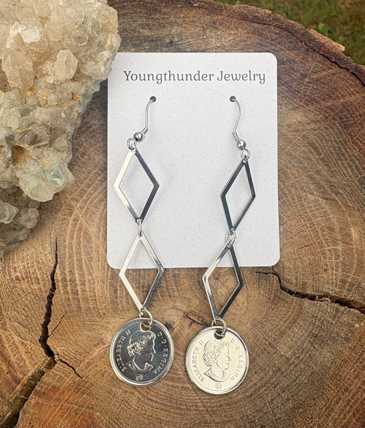 Single Strand Coin Earrings
