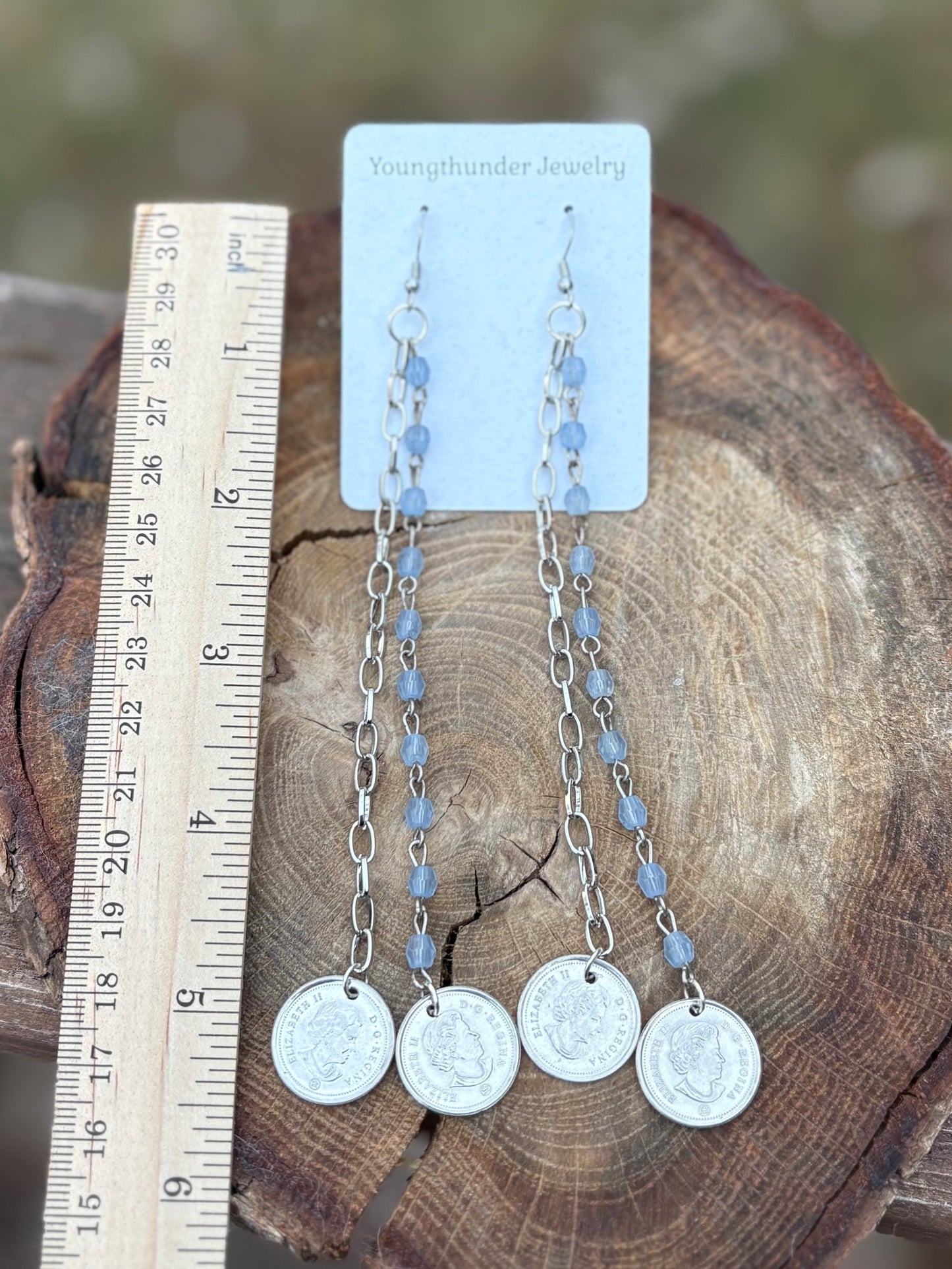 Canadian Dime earrings (2 strands)