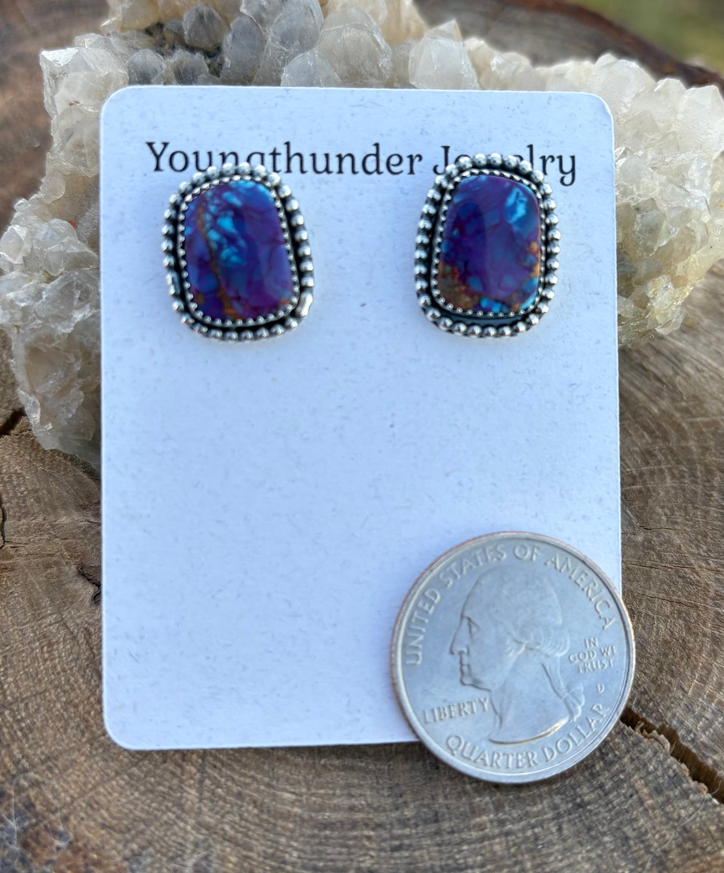 Purple Mohave Turquoise Studs