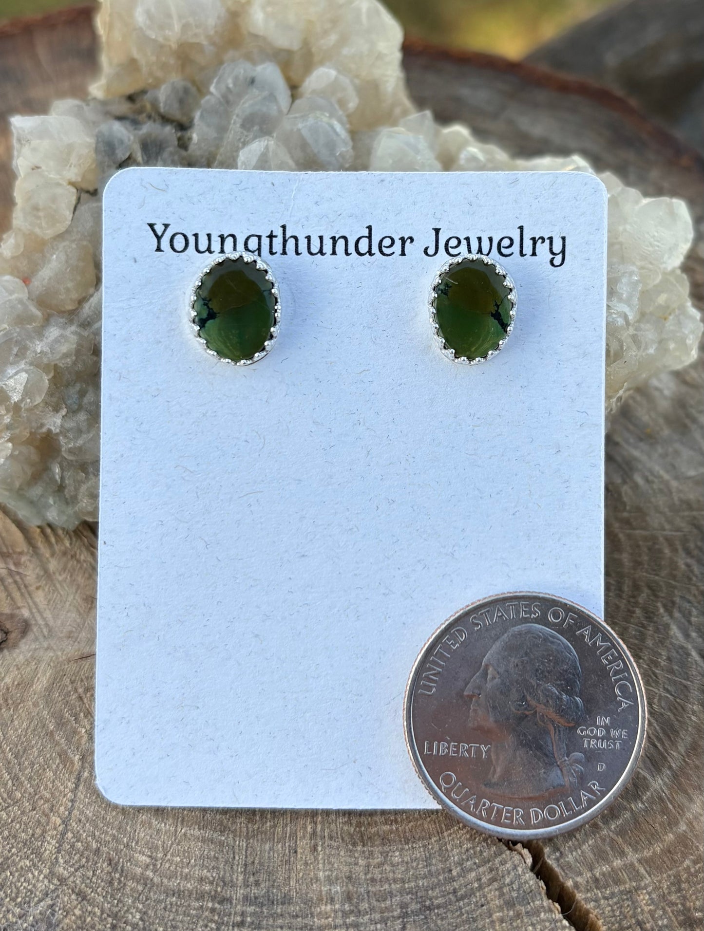 Hubei Turquoise Stud Earrings