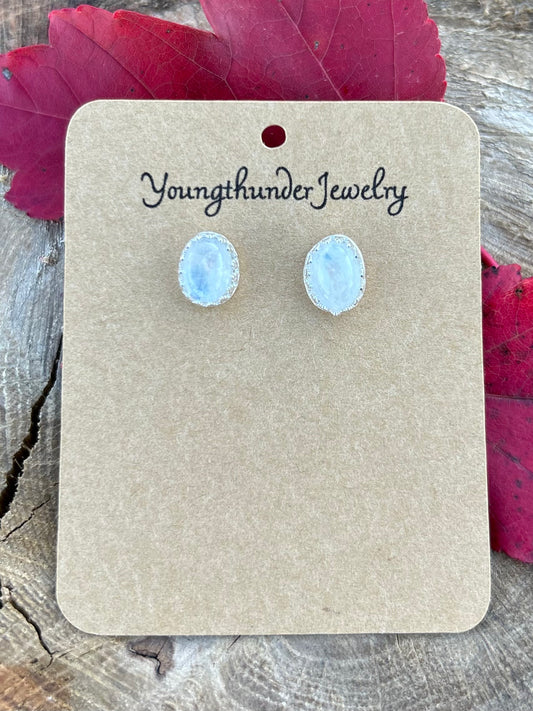 Moonstone Stud Earrings