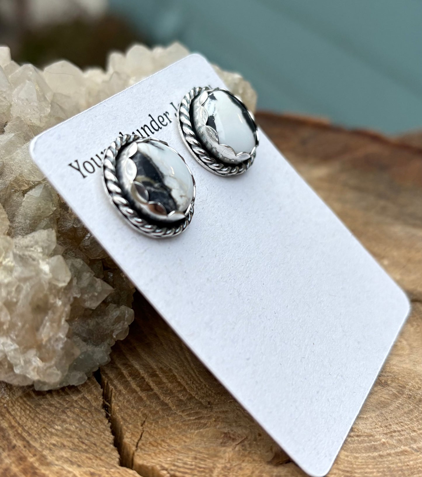 White Buffalo Earrings