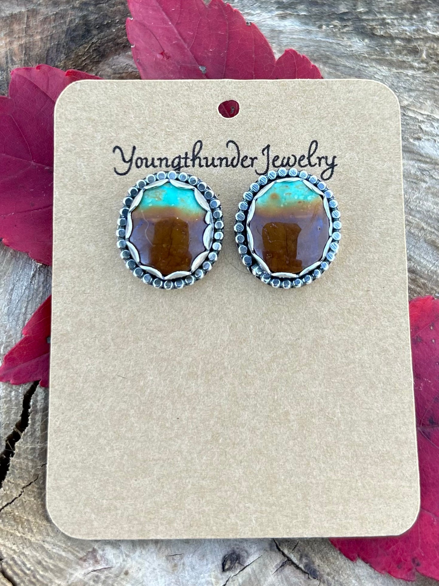 Kingman Turquoise Stud Earrings