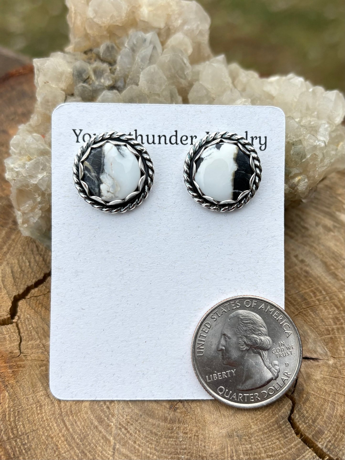 White Buffalo Earrings