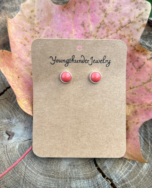 Coral Stud Earrings