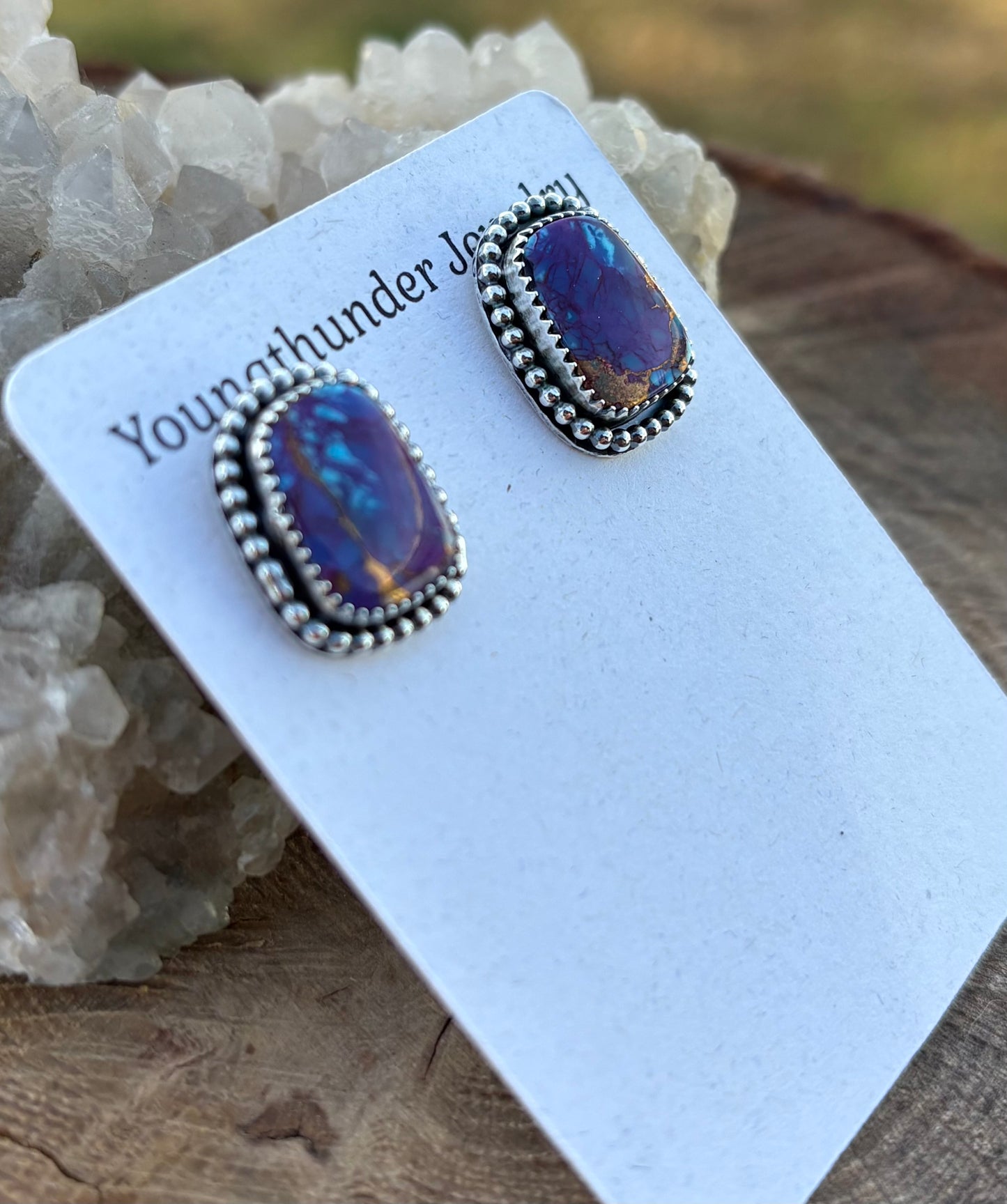 Purple Mohave Turquoise Studs