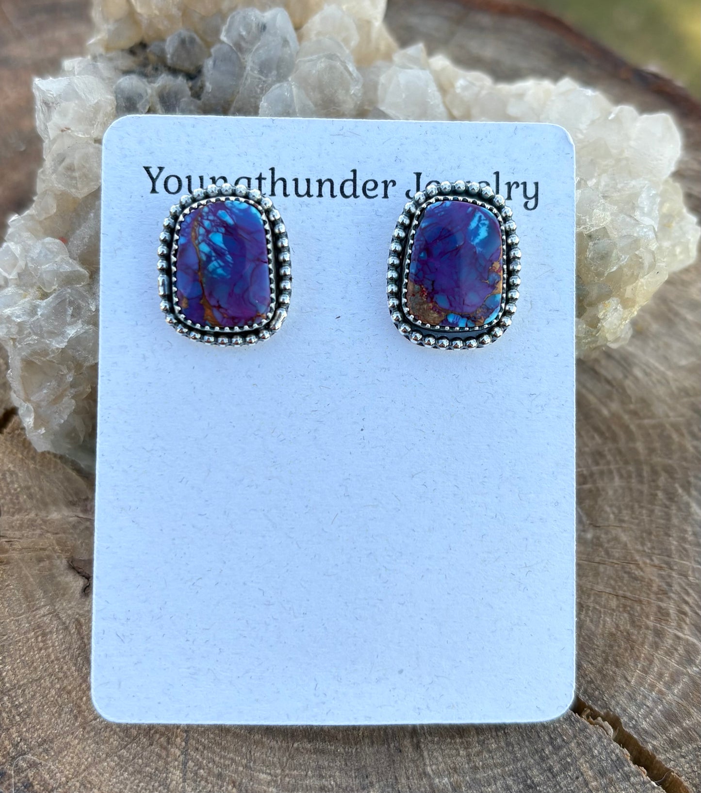 Purple Mohave Turquoise Studs