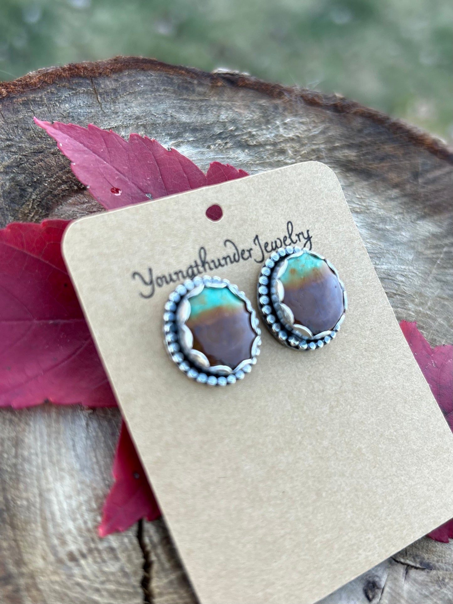 Kingman Turquoise Stud Earrings