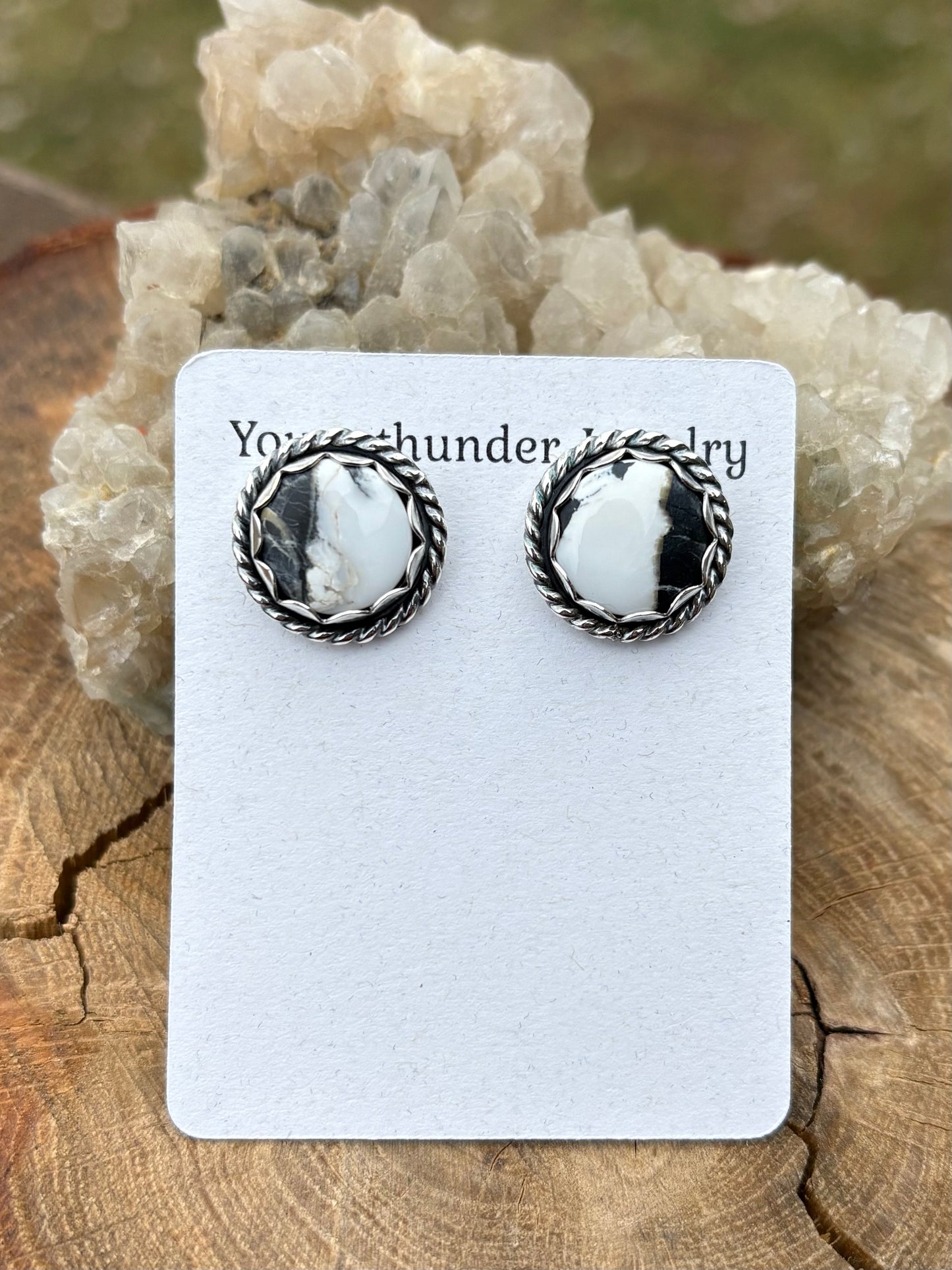 White Buffalo Earrings