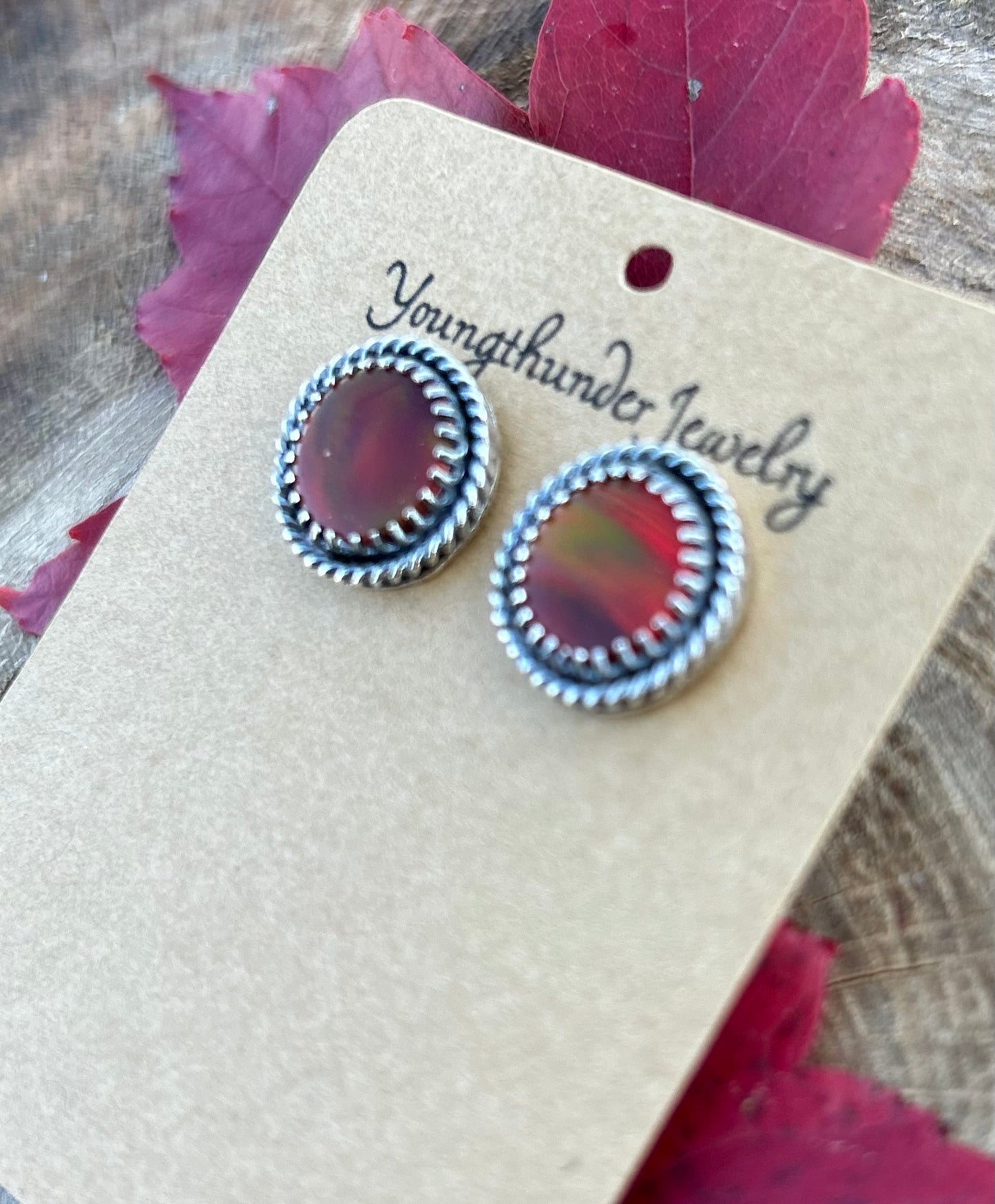 Aura Opal Stud Earrings