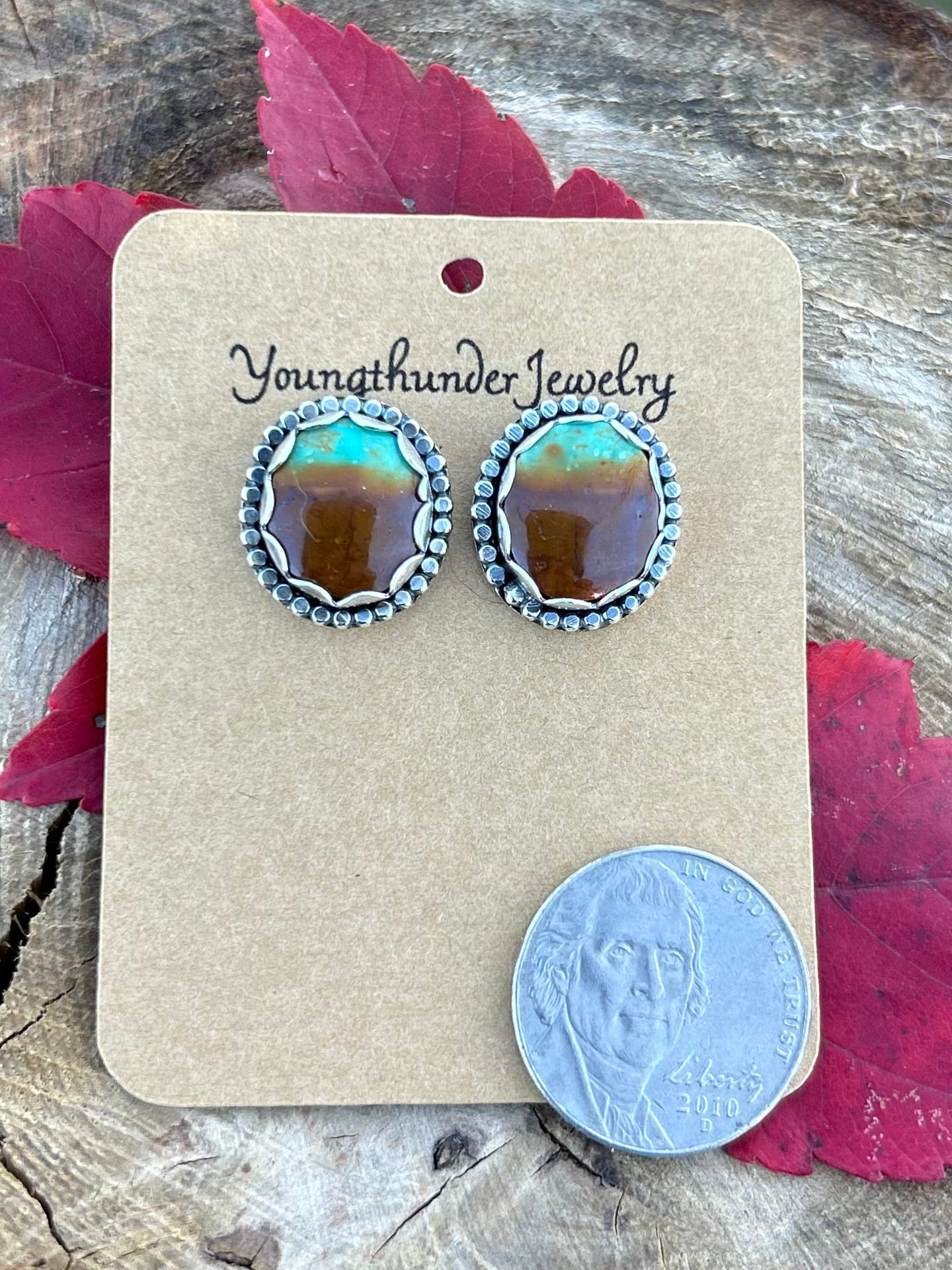 Kingman Turquoise Stud Earrings