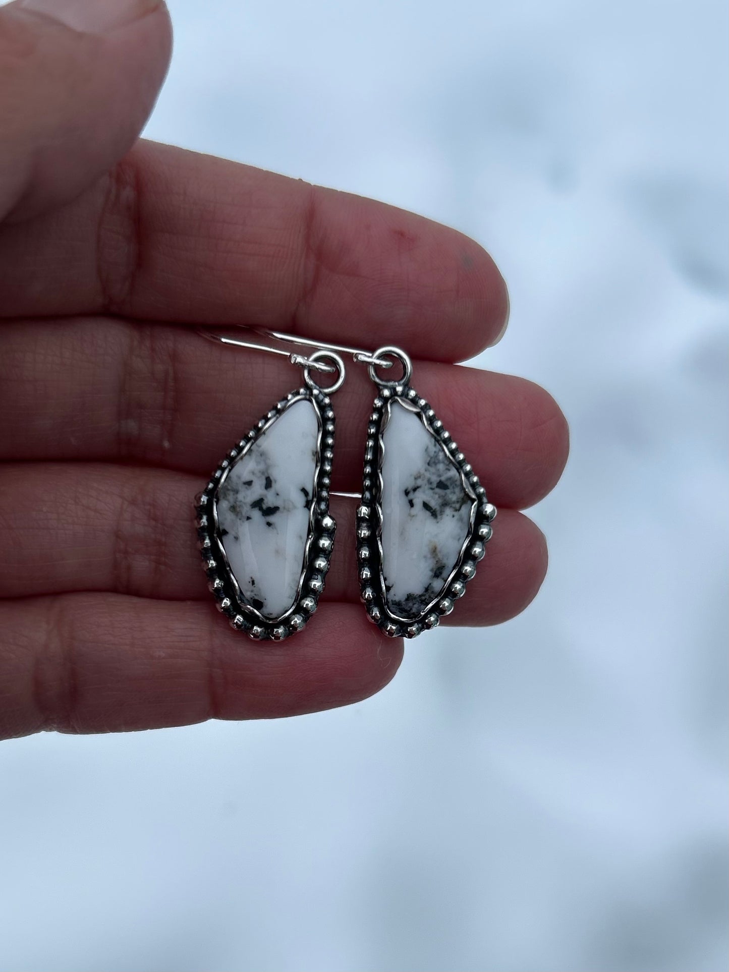 White Buffalo Earrings