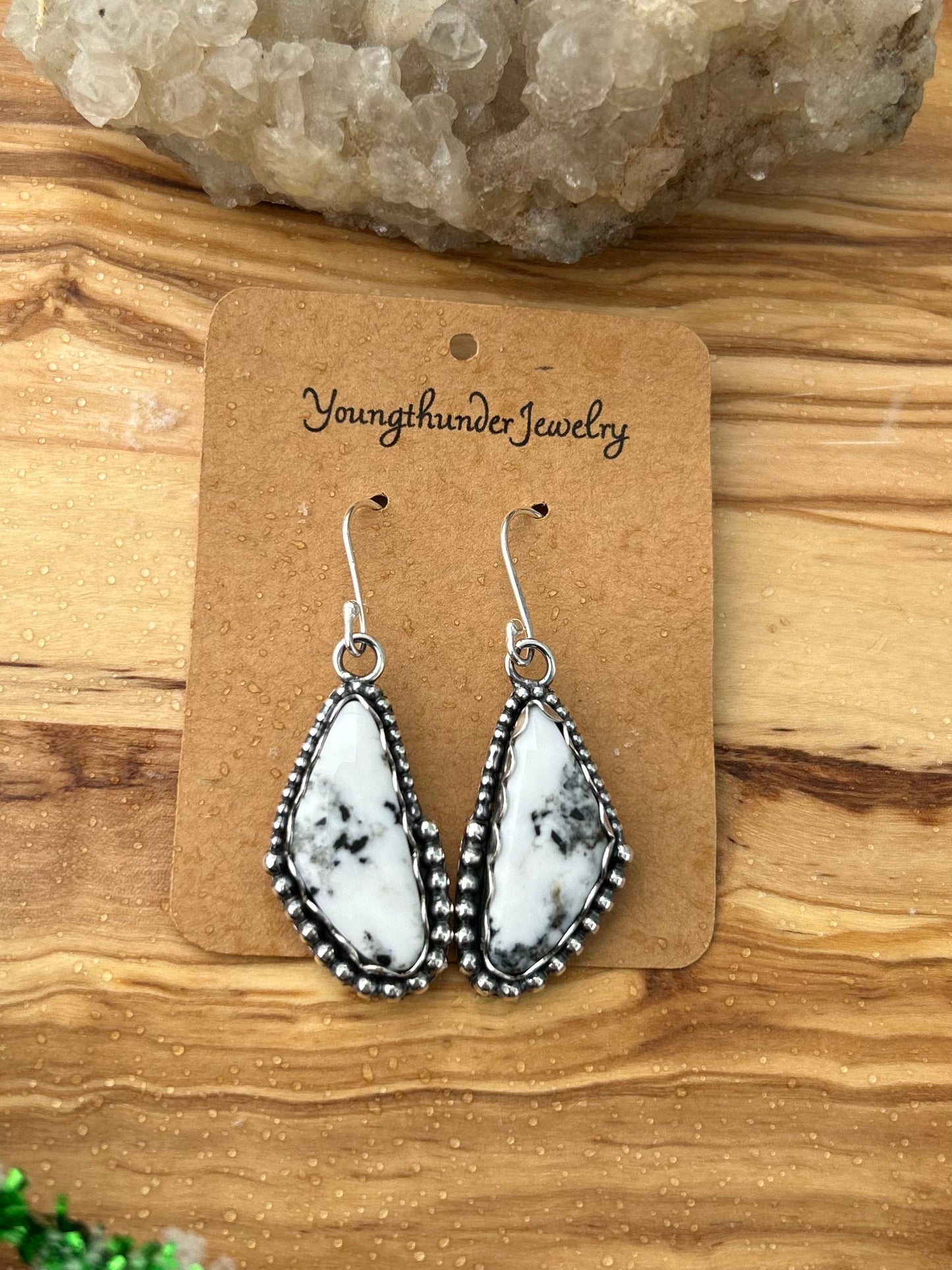 White Buffalo Earrings