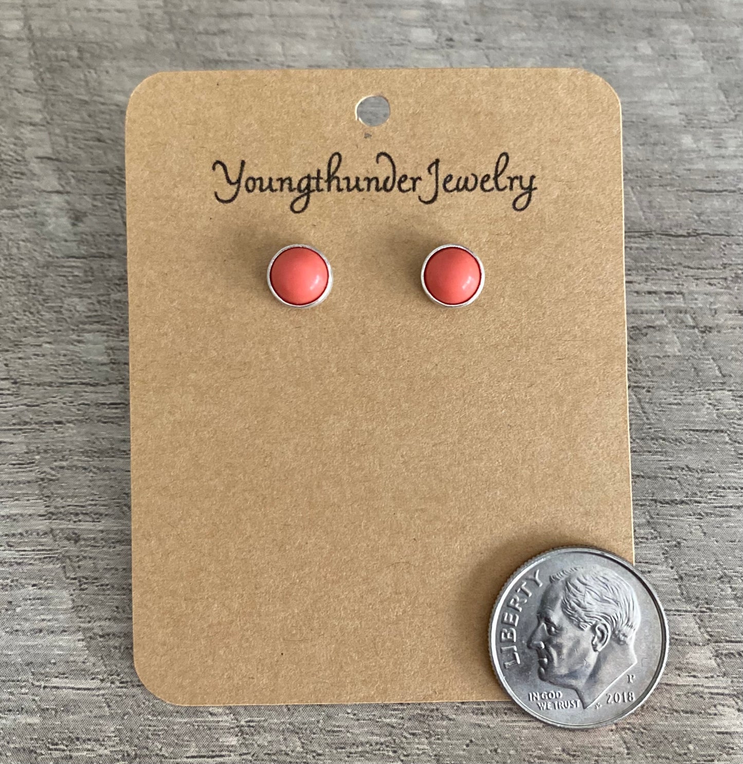 Coral Stud Earrings