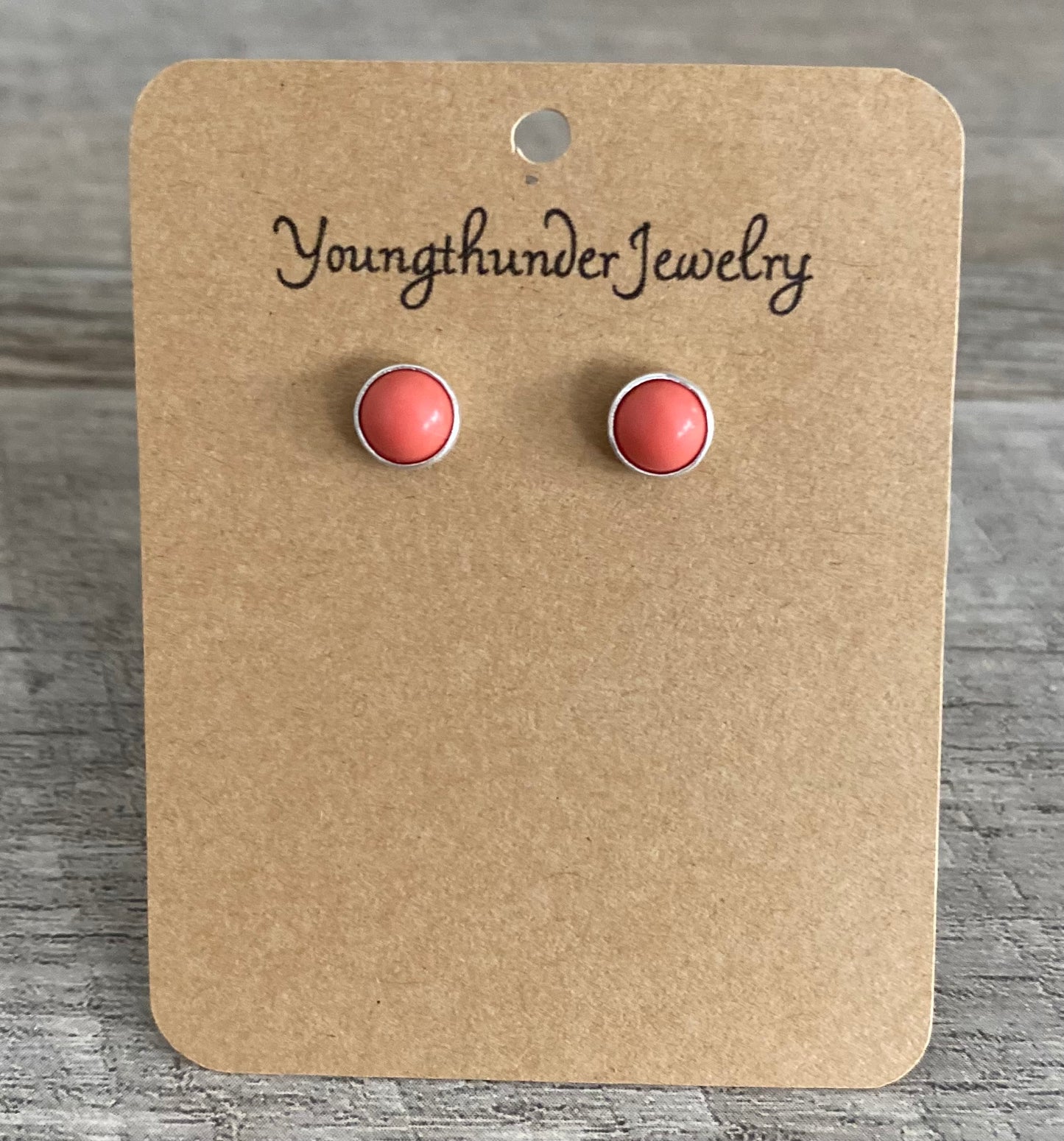 Coral Stud Earrings